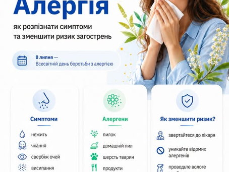 Алергія: як розпізнати симптоми та зменшити ризик загострень