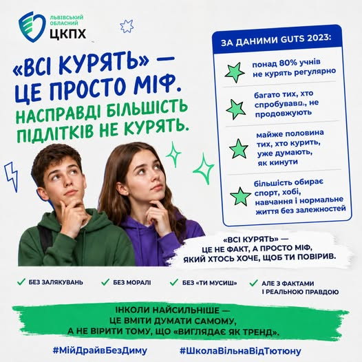 «Всі курять» — це просто міф.