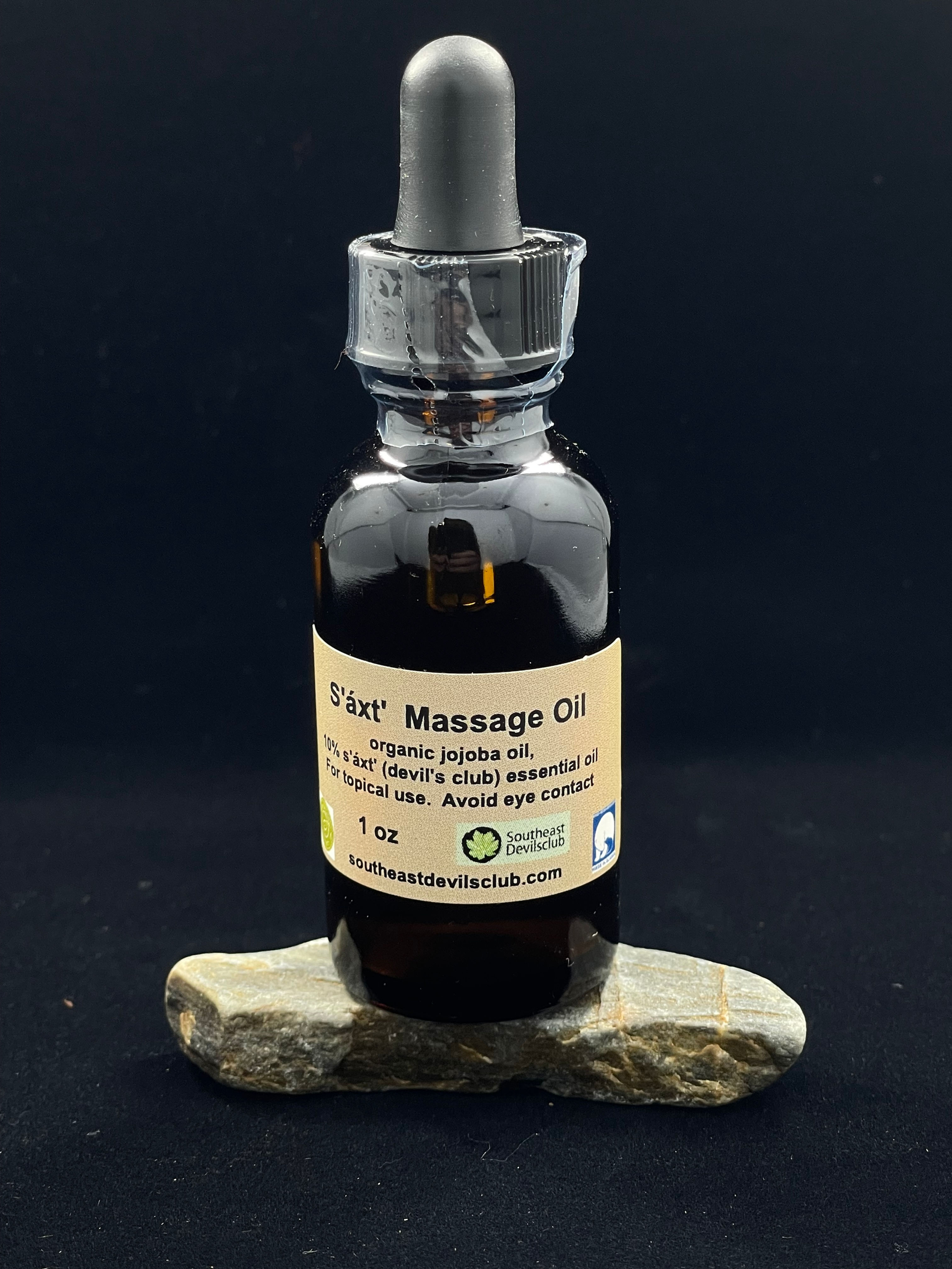 S’áxt’ (devil's club) Massage Oil Dropper- 10% conc. 1 ounce