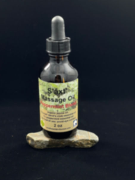 S’áxt’ (devil's club) Massage Oil Dropper- Peppermint blend- 2 oz