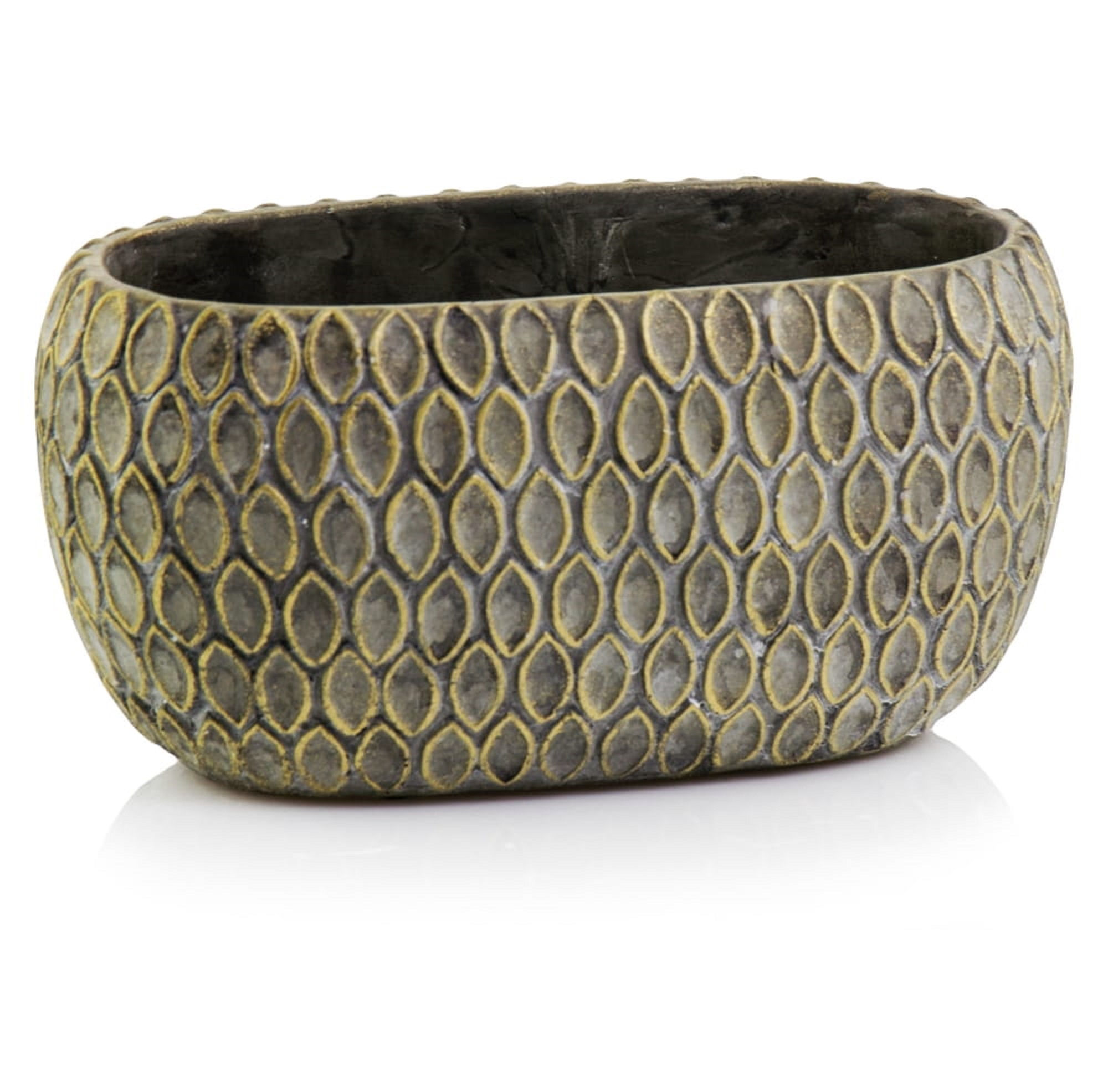 Concrete Trough Rustic Scales Rectangular Flower Pot