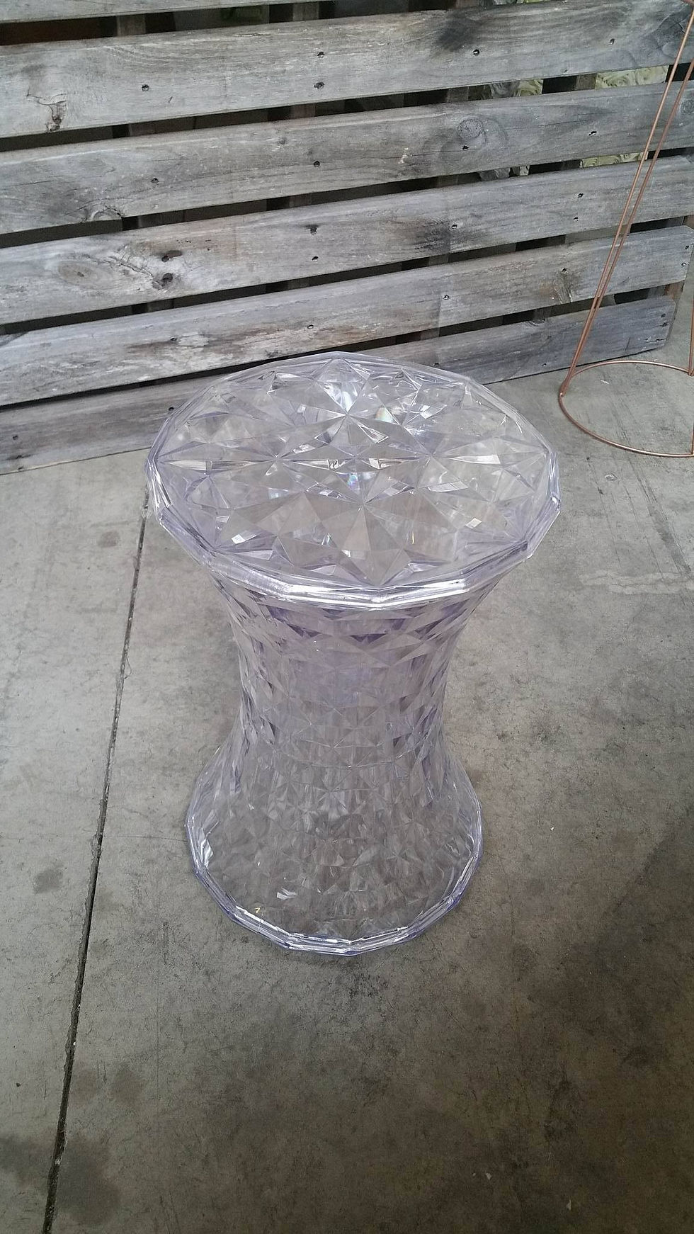 Clear Disco Stool