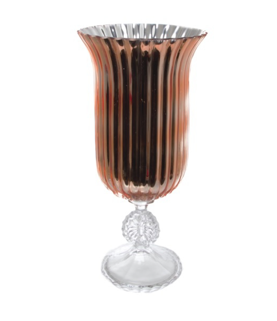 40cm Rose Gold Crystal Vase