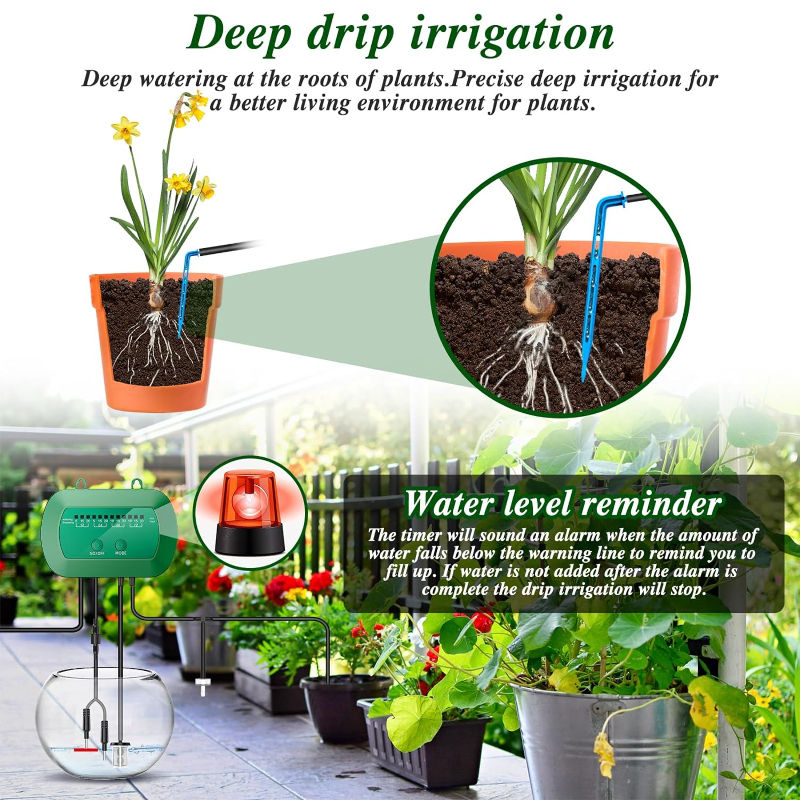 Miniatura: 2024 Latest Drip Irrigation Kit for Potted Plants Solar System for Garden Suppor