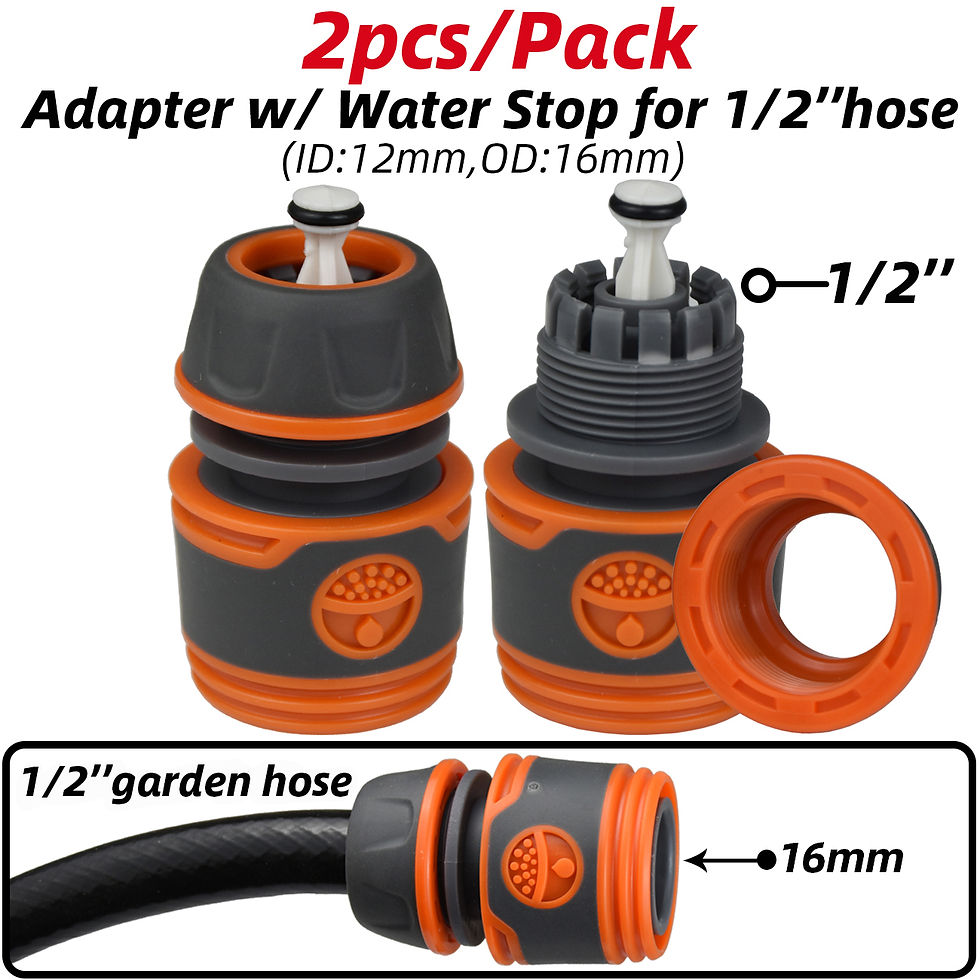 Miniatura: 2pcs Garden Hose Tap Shut Off Valve Fitting Connector Pipe Coupler Stop Water Co