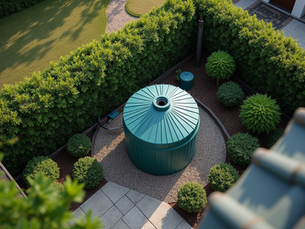 Caixa de captação de água da chuva