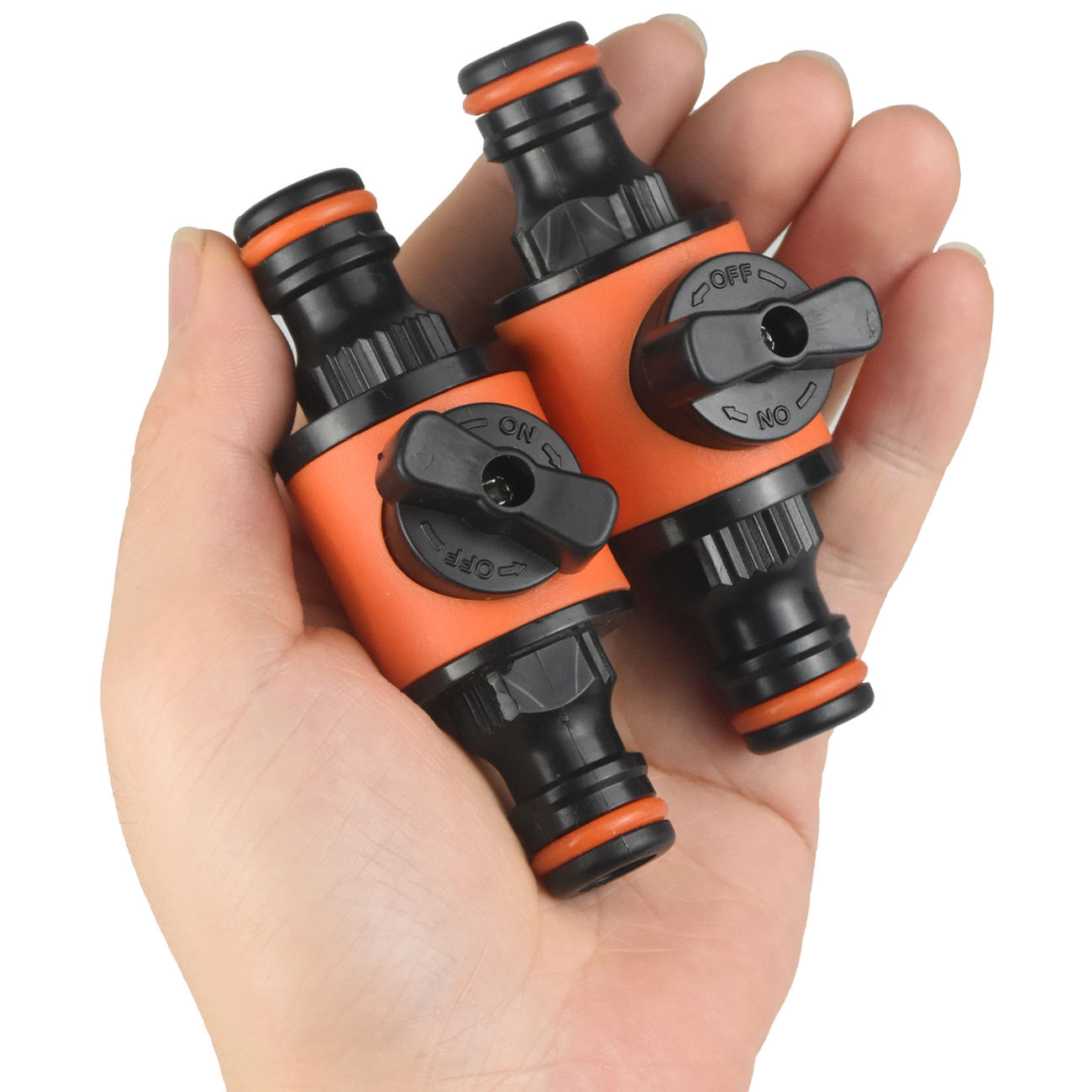2pcs Garden Hose Tap Shut Off Valve Fitting Connector Pipe Coupler Stop Water Co