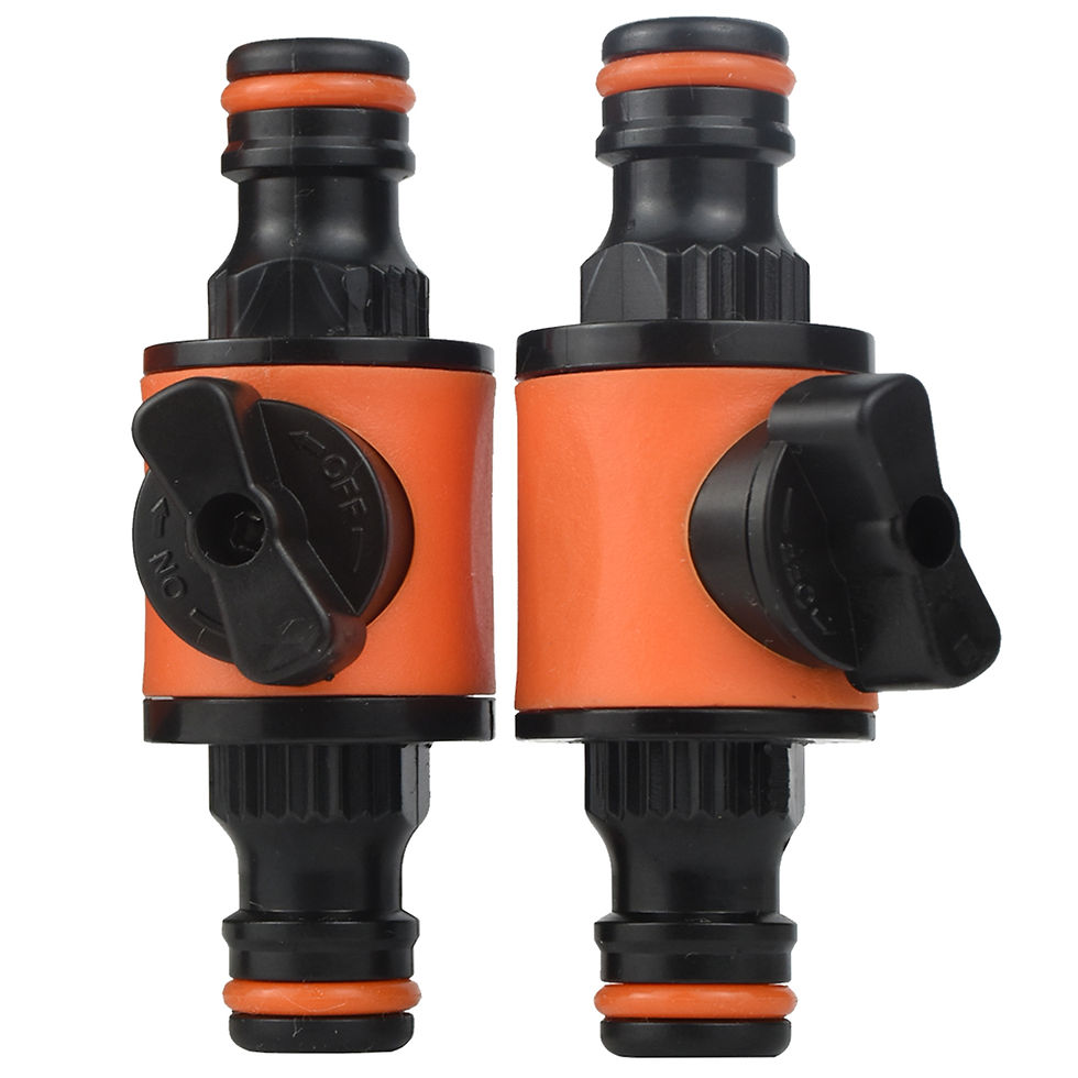 Miniatura: 2pcs Garden Hose Tap Shut Off Valve Fitting Connector Pipe Coupler Stop Water Co