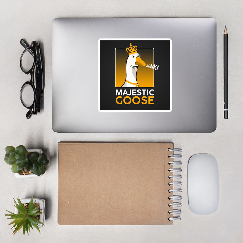 Thumbnail: Majestic Goose Bubble-free stickers