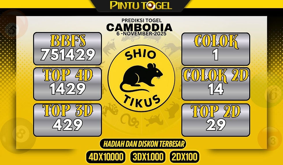 PREDIKSI TOGEL HARI KAMIS TANGGAL 6-NOVEMBER-2025 PINTU TOGEL | PREDIKSI TOGEL | BOCORAN TOGEL
