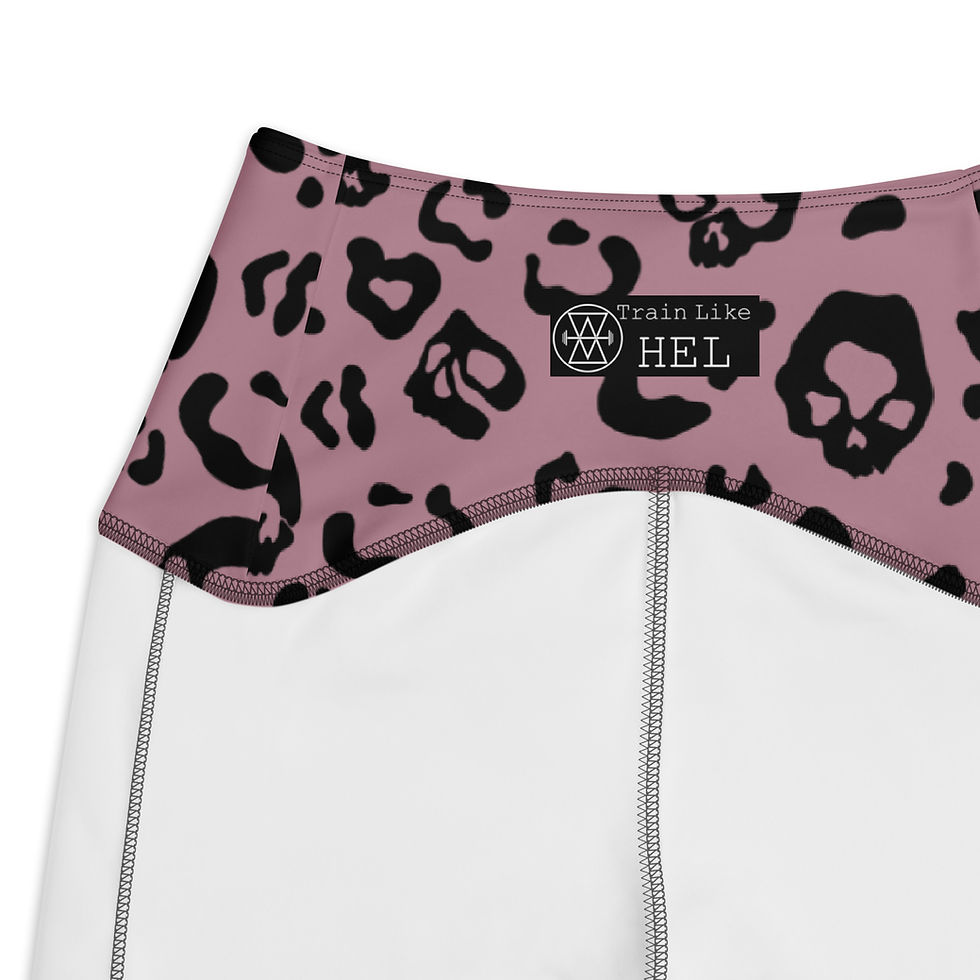 Thumbnail: Large Print, Skull Leopard - Leggings with pockets