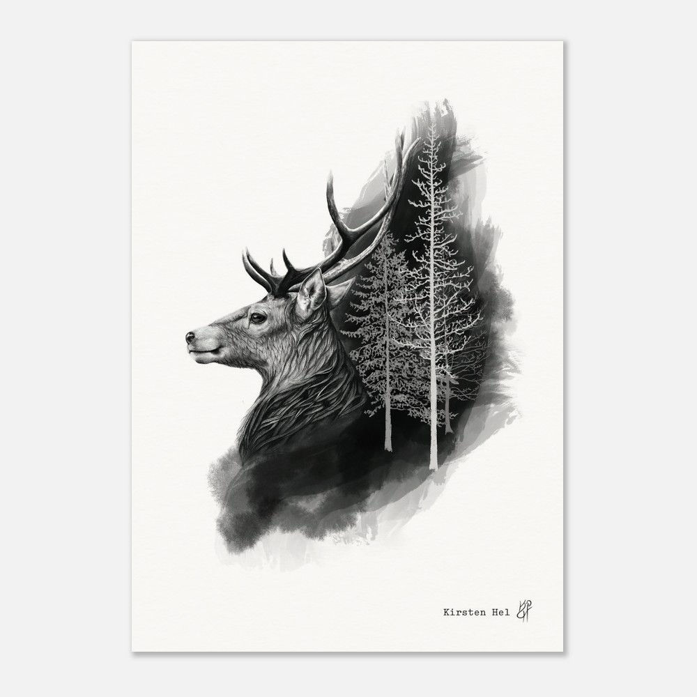 Red Stag - Museum-Quality Matte Paper Poster