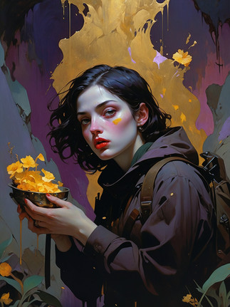 ai artwork prompts ideas gold leaf