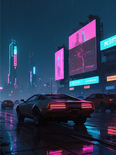 AI Art in Gaming cyberpunk
