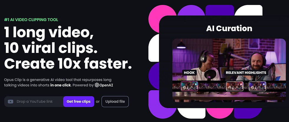ai clipping opus clip video editing