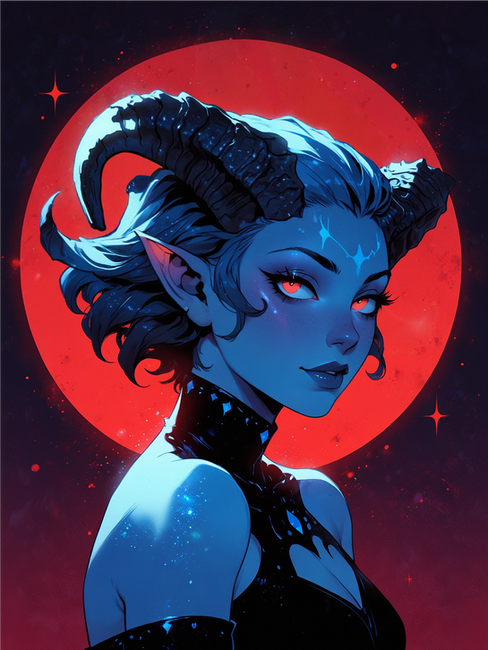 AI DND character art tiefling