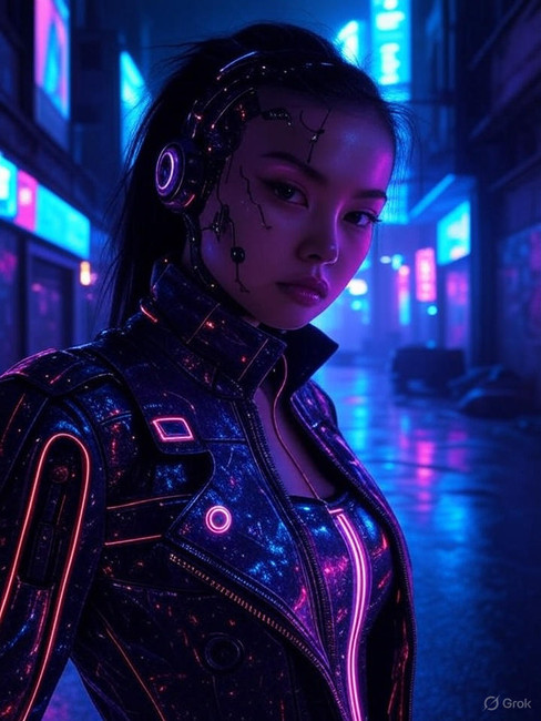 grok ai art cyberpunk