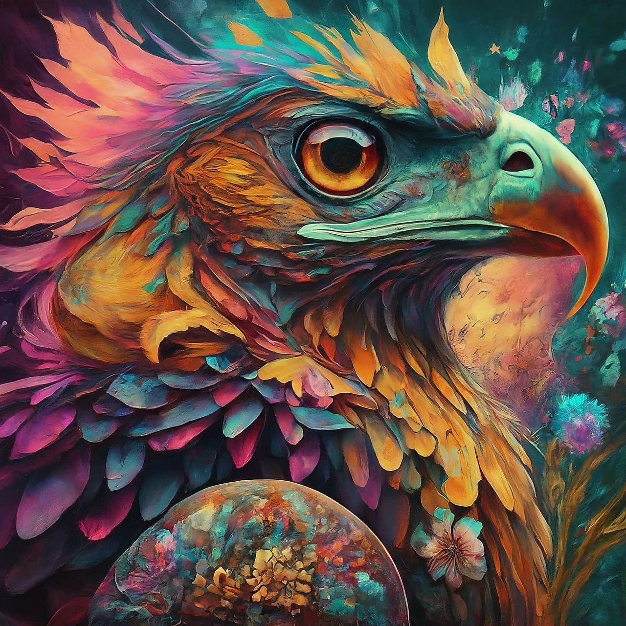 gemini image generation colorful eagle