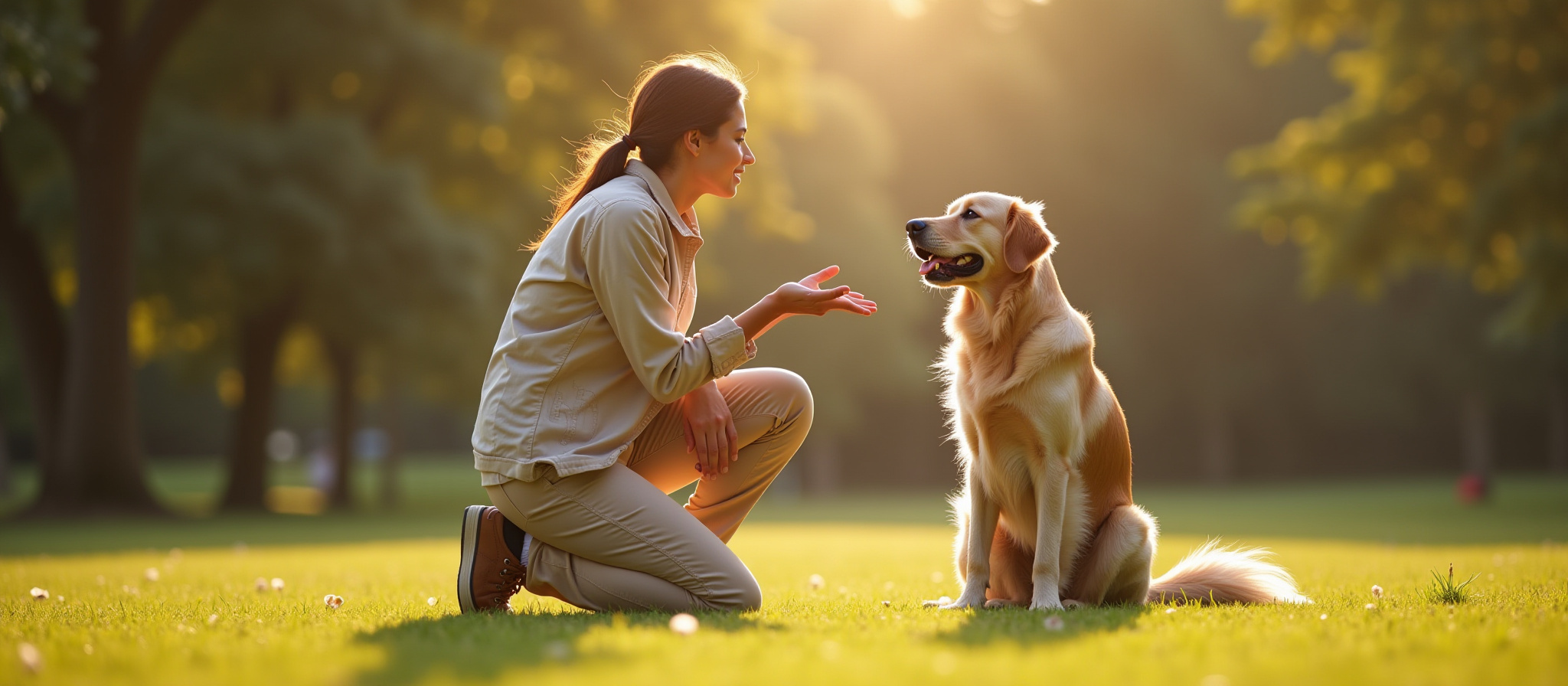 trainer with dog