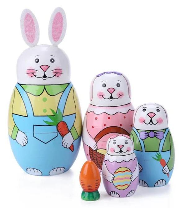 Easter bunny nesting dolls, an adorable Easter gift