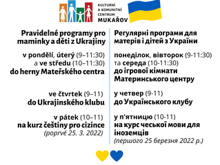 Programy pro maminky a děti z Ukrajiny
