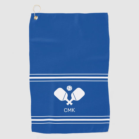 Personalized pickleball paddle monogram towel