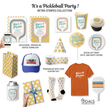 Pickleball Party Collection - Retro Stripes