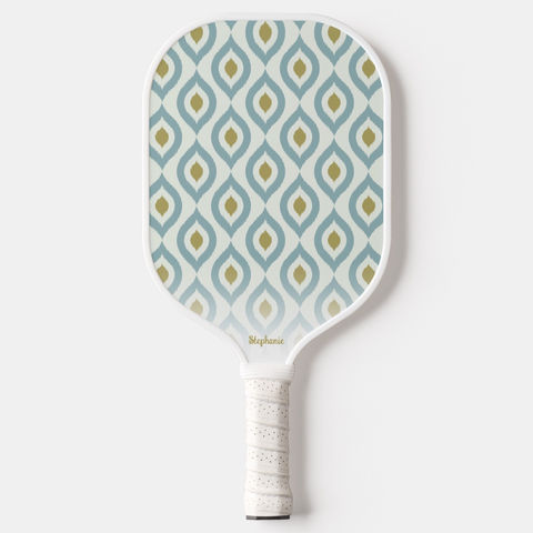 Personalized Pickleball Paddle Boho Chic Pattern