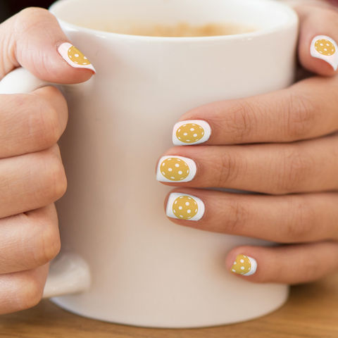 Pickleball Nail decals yellow white