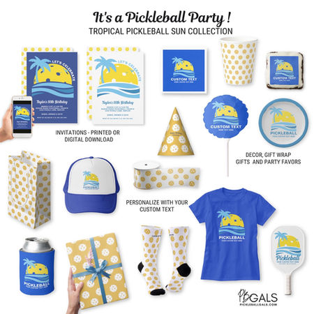 Pickleball Party Collection - Tropical Sun