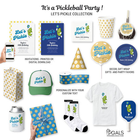 Pickleball Party Collection Funny Pickle Playing Pickleball 