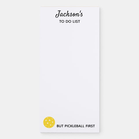 Personalized pickleball long magnetic notepad