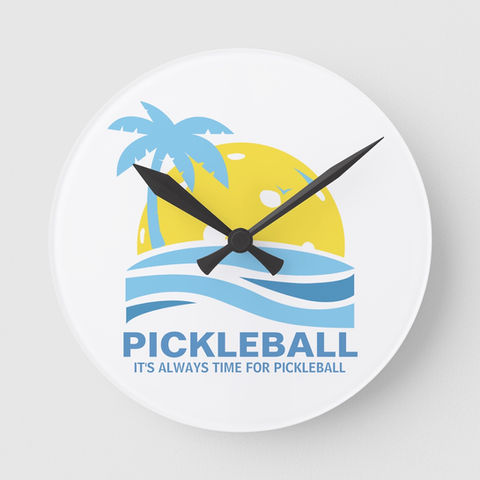 Personalized pickleball wall clock