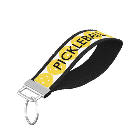 Personalized Pickleball wrist keychain