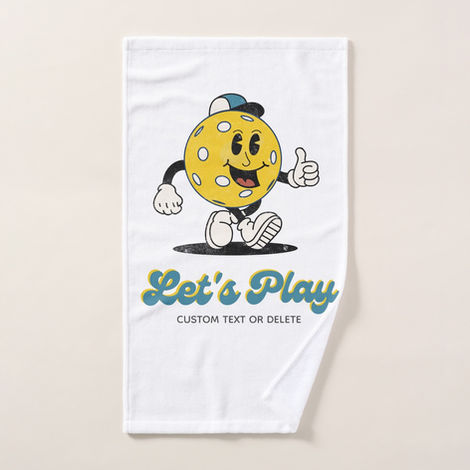 Personalized Pickleball Sweat Towel Retro Pickleball Mascot