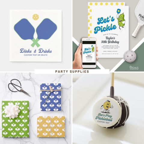 Fun Pickleball Party Supplies Collection