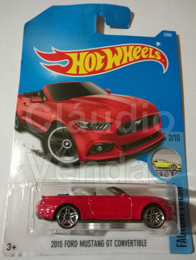 Carrinho 2015 Ford Mustang GT Convertible - Hot Wheels