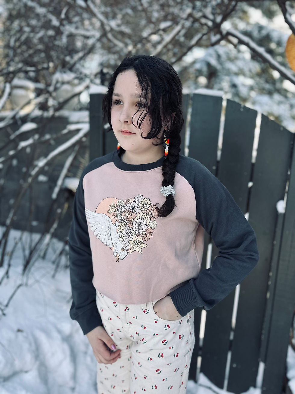 Thumbnail: Power, Love and a Sound Mind Kid's/Youth Crop Sweatshirt