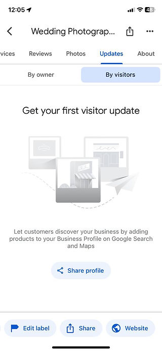 Google My Business Updates by Visitors