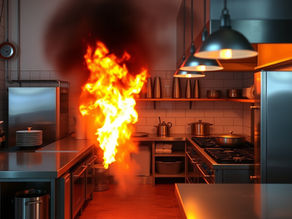 Commercial Kitchen fire hazard