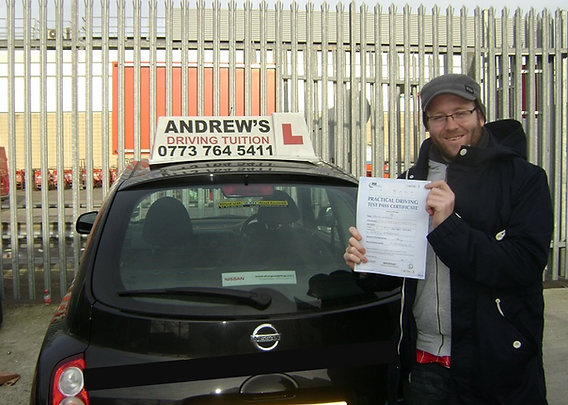 student 25 passing their driving test