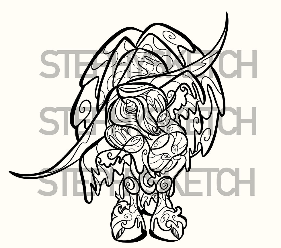 Oxicorn - Coloring Page