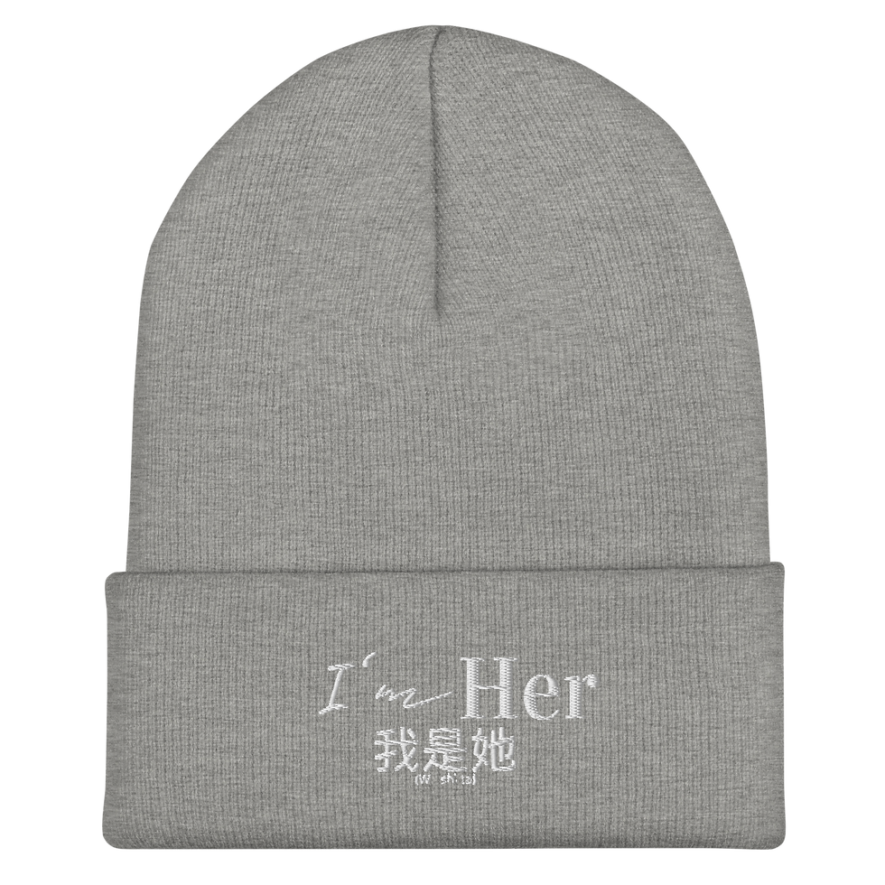 Thumbnail: 'Im Her' Chinese print Cuffed Beanie