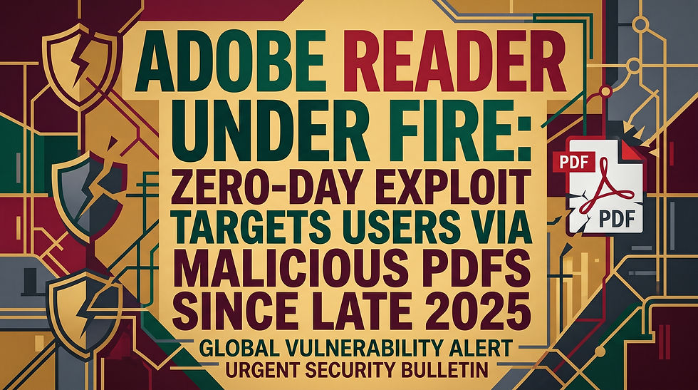 Adobe Reader Under Fire: Zero-Day Exploit Targets Users Via Malicious PDFs Since Late 2025