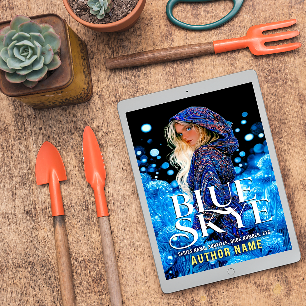 Thumbnail: YA Fantasy Premade Book Cover: Sword and Sorcery Female Character Blue Cloak