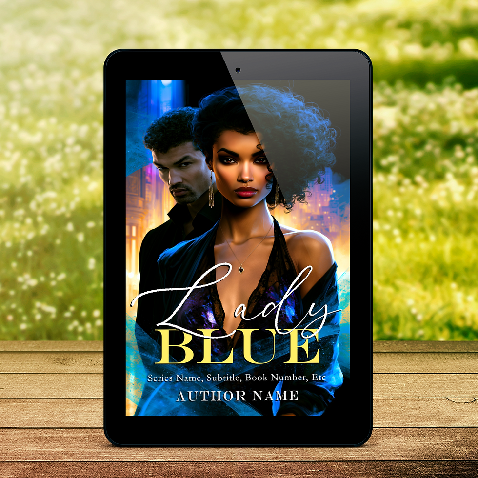 Thumbnail: Beautiful Black Woman Premade Book Cover: Femme Fatale, Romantic Suspense Cover