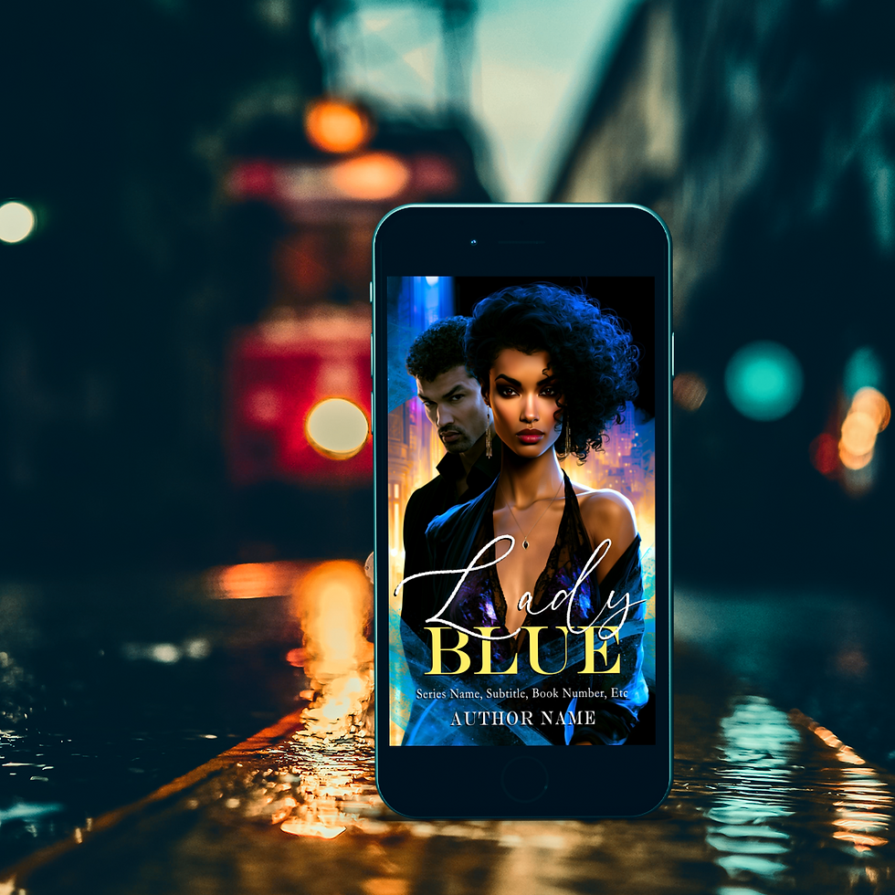 Thumbnail: Beautiful Black Woman Premade Book Cover: Femme Fatale, Romantic Suspense Cover