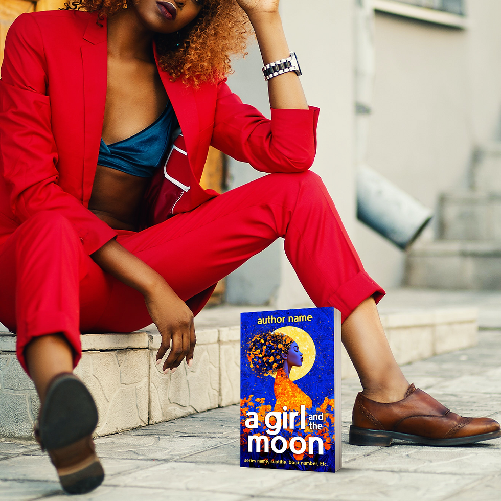 Thumbnail: Black Woman Fantasy Premade Book Cover: African Goddess, Flower Nature Magic