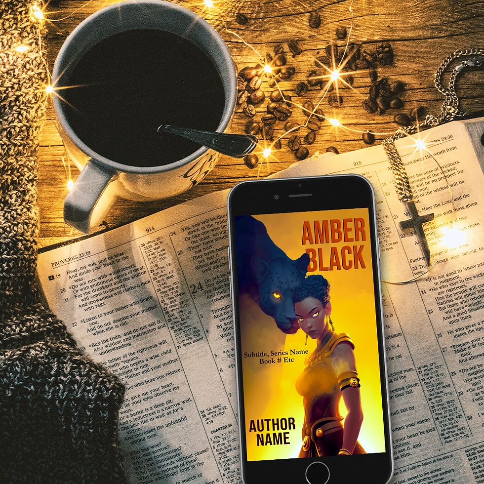 Thumbnail: YA Fantasy Premade Book Cover: Young Black Woman Warrior, Black Panther Wild Cat
