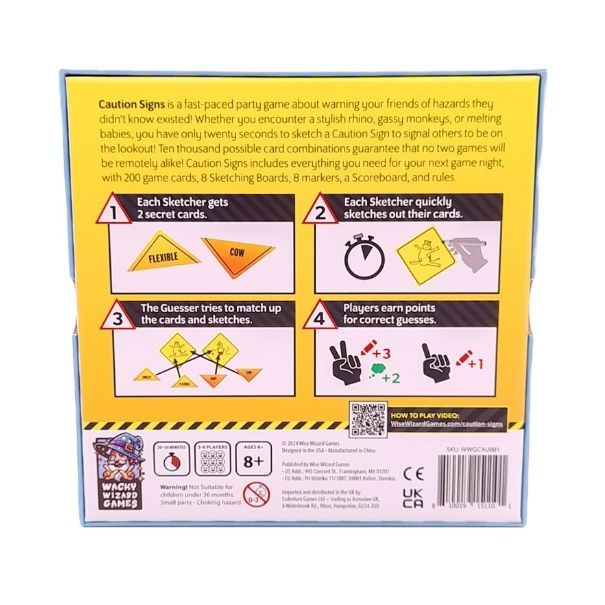Thumbnail: Caution Signs Board Game Back Cover